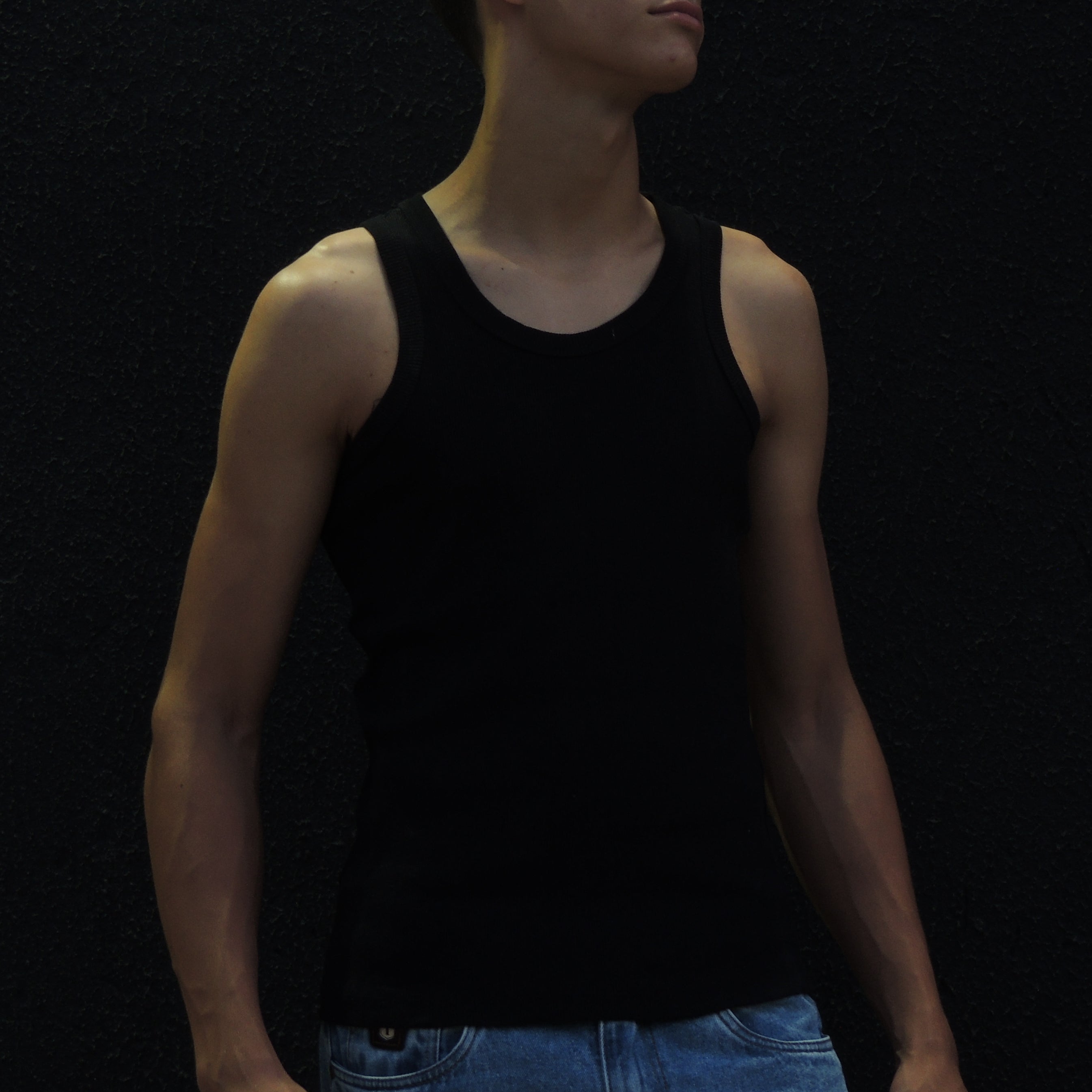 Regata Americana Canelada Preta