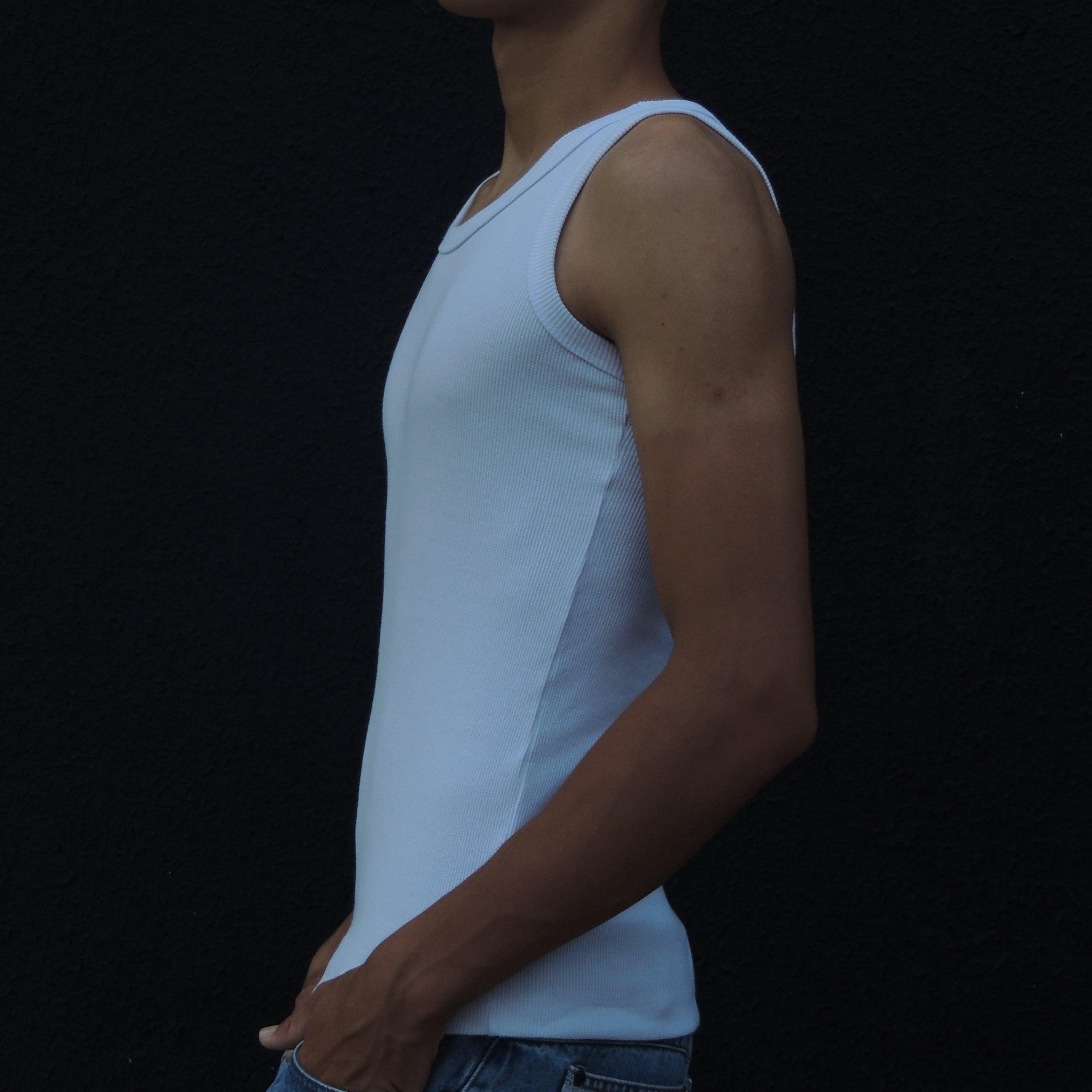 Regata Americana Canelada Branca