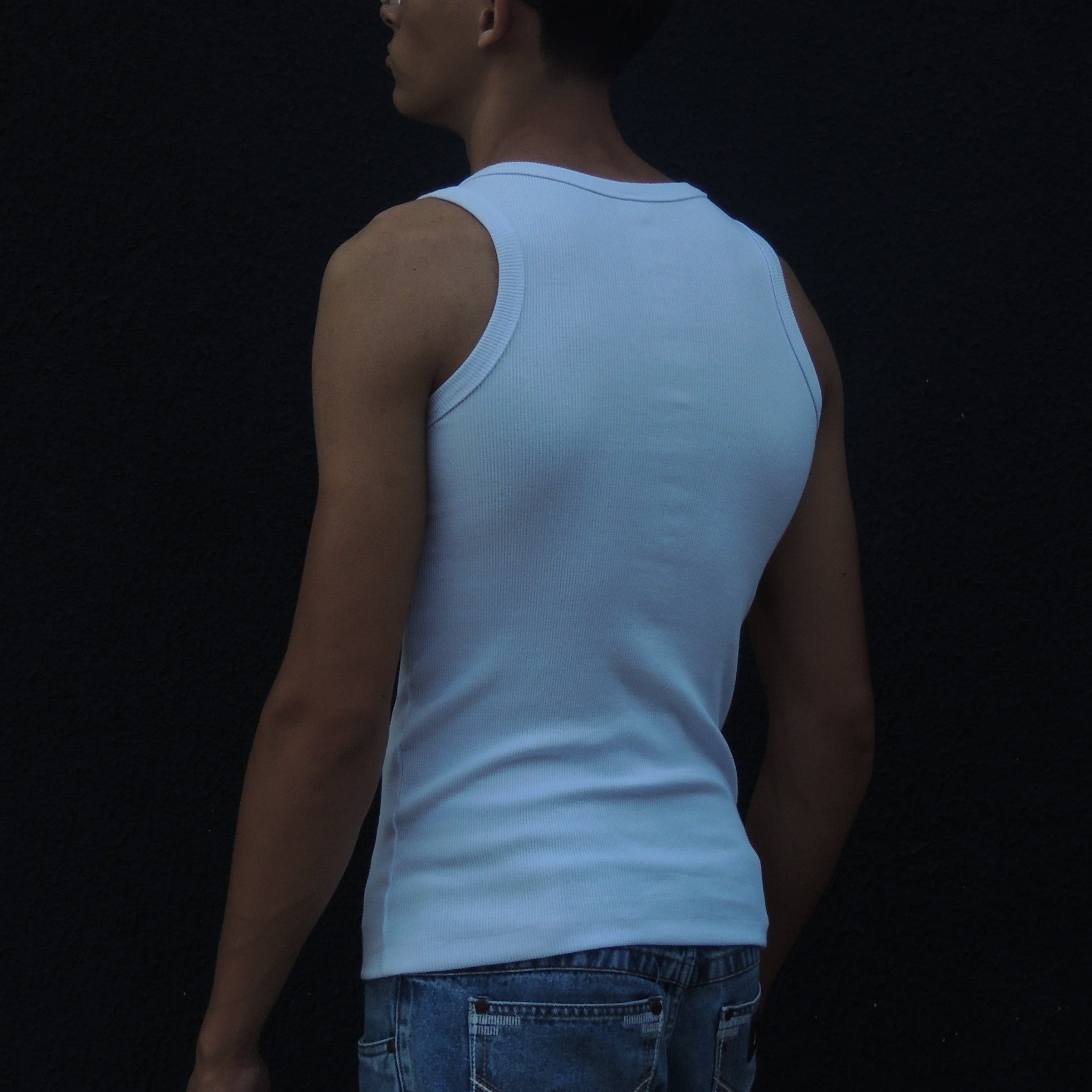 Regata Americana Canelada Branca