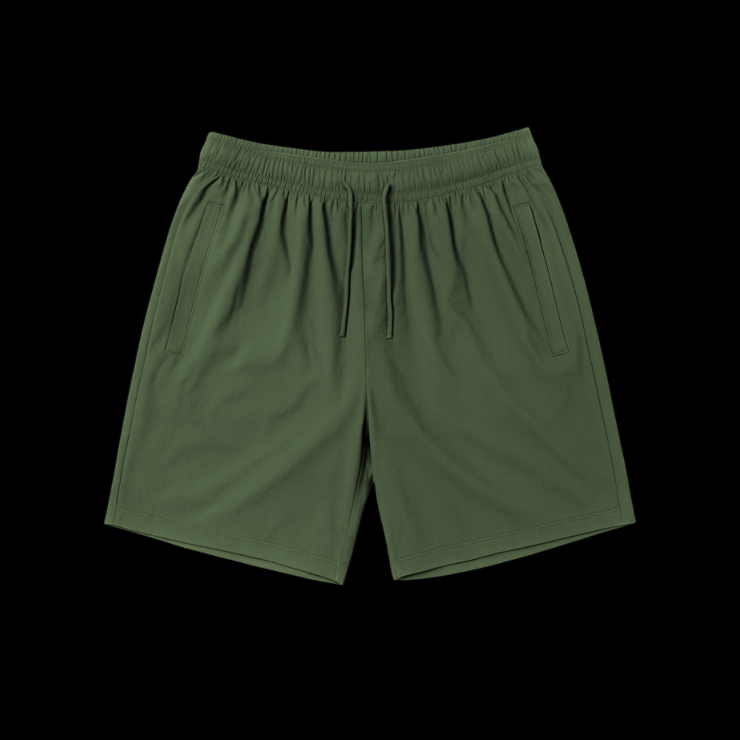 Shorts Tecnológicos Poliamida Elásticos Verde Militar