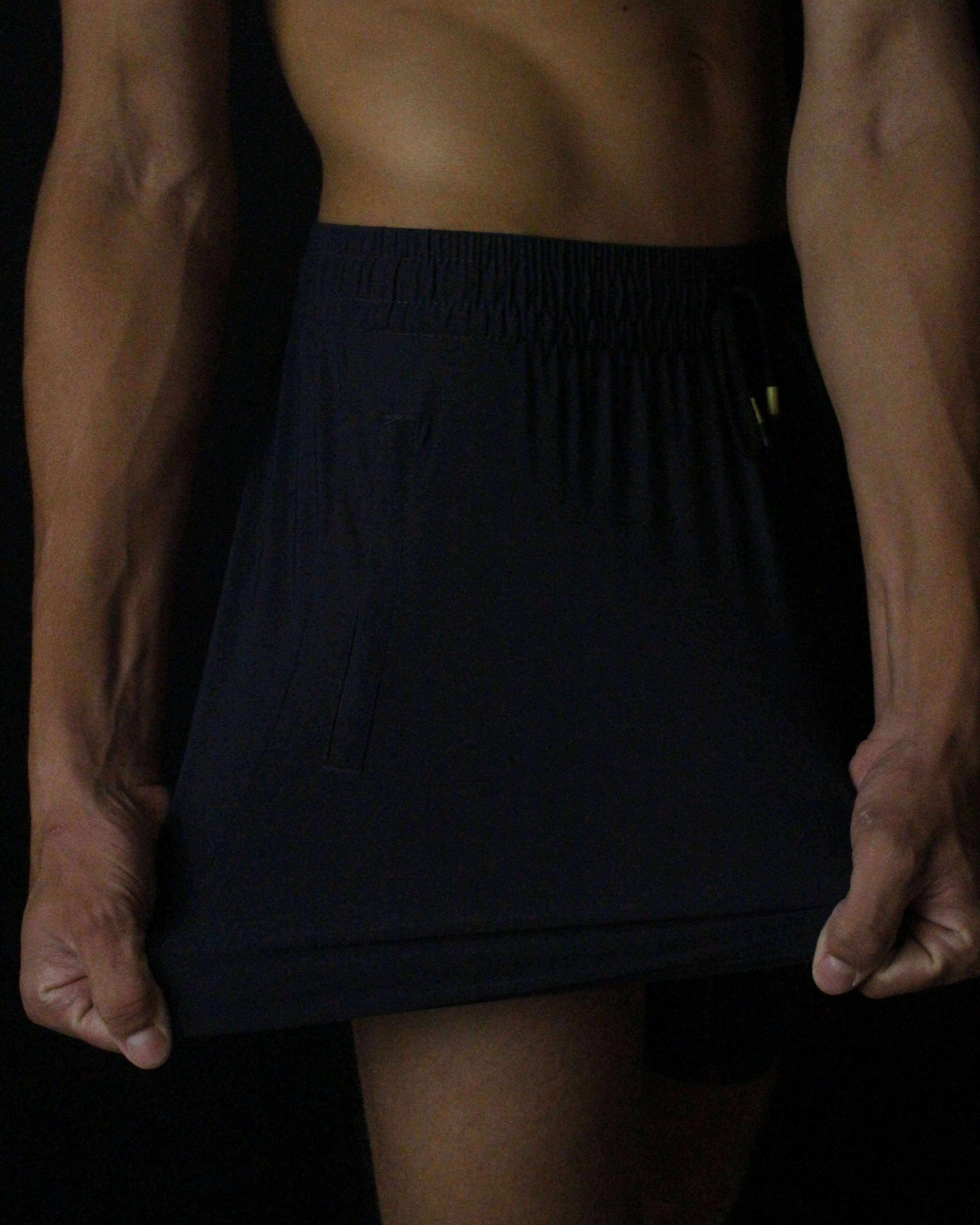 Shorts Tecnológicos Poliamida Elásticos Azul Marinho