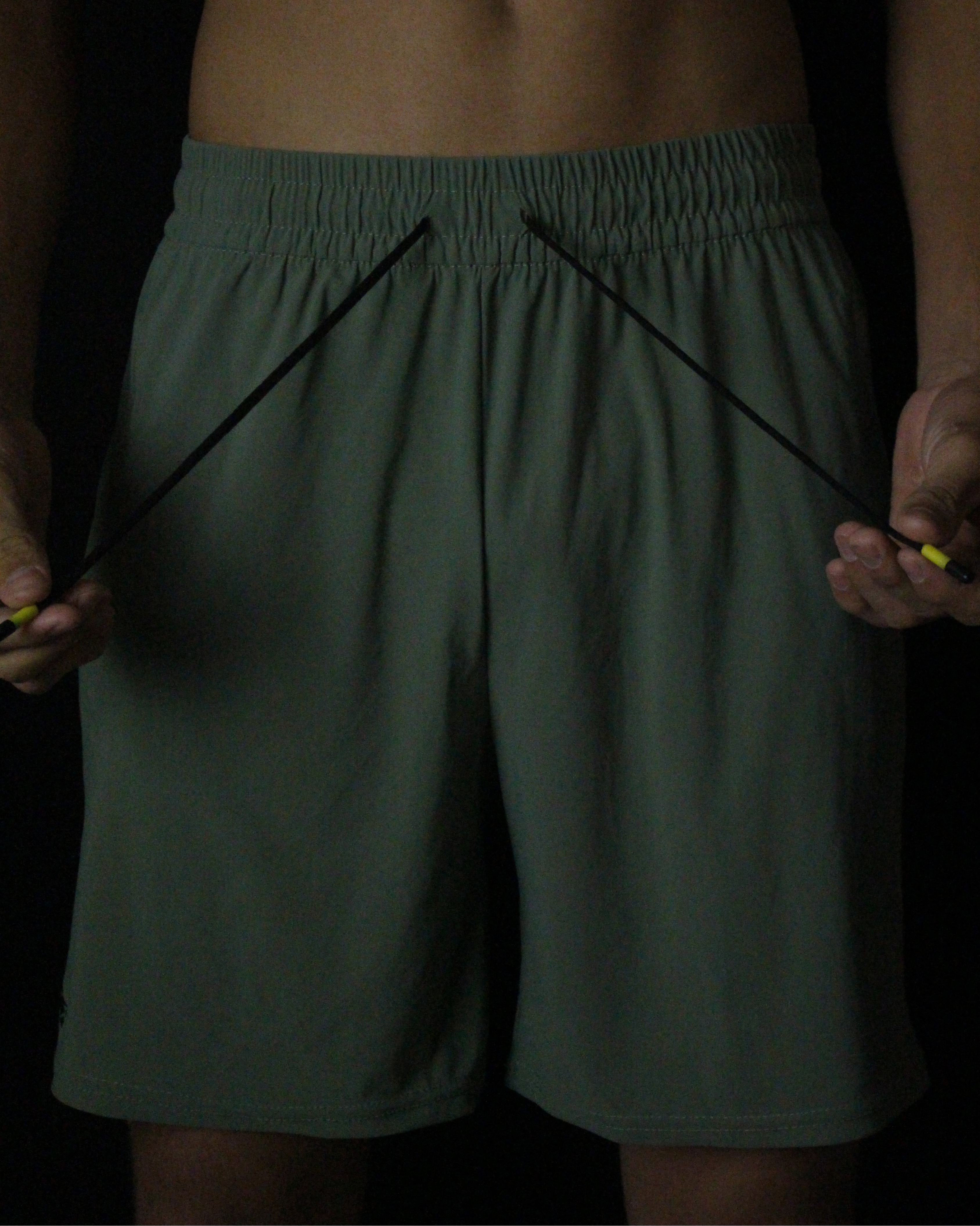 Shorts Tecnológicos Poliamida Elásticos Verde Militar